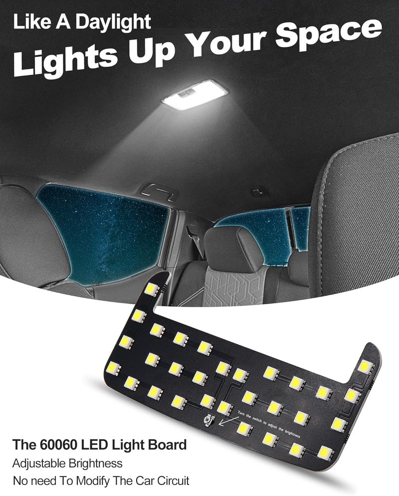 Zenhon LED Light,Interior Dome Lighting Upgraded Accessory,6000K Pure White Light,Brightness Can Adjust,For Toyota Tacoma(3rd Gen,2016-2023),FJ Cruiser,4Runner,Rav4,Camry,Corolla,Highlander,Prius - Image 2